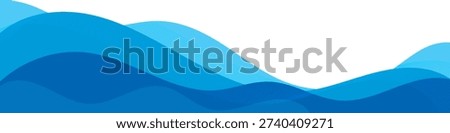Blue Water Waves Abstract Web Banner