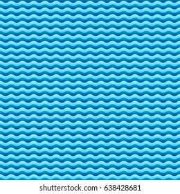 Blue water waves seamless vector background texture