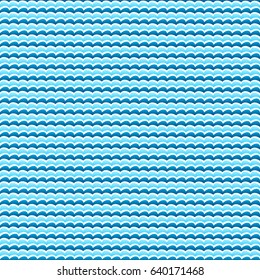 Blue water waves seamless vector background texture