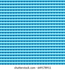 Blue water waves seamless vector background texture