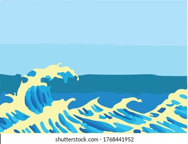 Plantilla de diseño de logotipo para vectores de ondas de agua azul