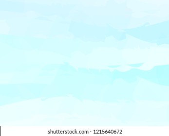 Blue watercolor abstract background. Clouds, sky, sea waves. Vector illustration.