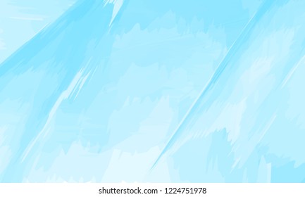 Blue watercolor abstract background. Clouds, sky, sea waves. Vector illustration.