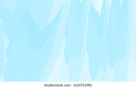 Blue watercolor abstract background. Clouds, sky, sea waves. Vector illustration.