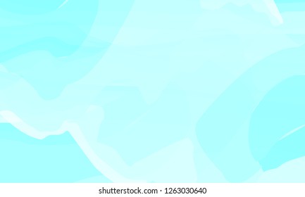 Blue watercolor abstract background. Clouds, sky, sea waves. Color pattern. Vector illustration.