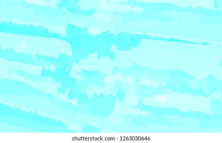 Blue watercolor abstract background. Clouds, sky, sea waves. Color pattern. Vector illustration.