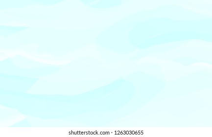 Blue watercolor abstract background. Clouds, sky, sea waves. Color pattern. Vector illustration.