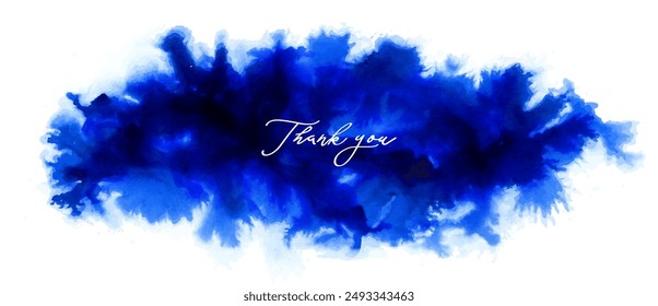 Blue watercolor abstract background, form, design element. Colorful hand painted texture, wash. Absttract clouds, sea, water texture. 