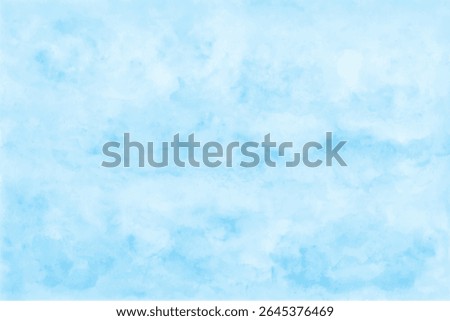 Blue watercolor abstract background, form, design element. Colorful hand painted texture, wash. Abstract clouds, sea, water texture. Marble imitation. 