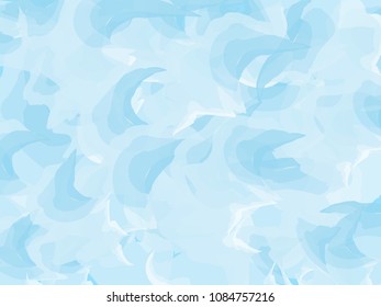 Blue watercolor abstract background. Sea waves. Vector illustration.