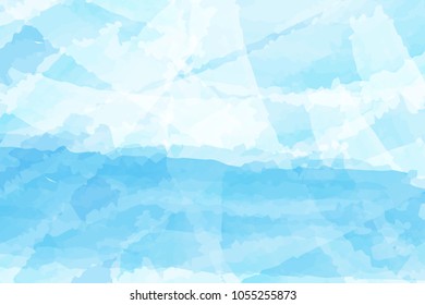Blue watercolor abstract background vector design for Songkran festival in Thailand. Songkran is Thailand new year.