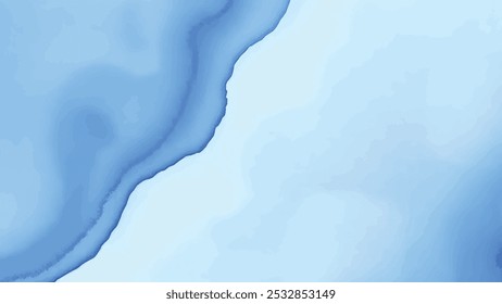Blue Watercolor Abstract Background Vector