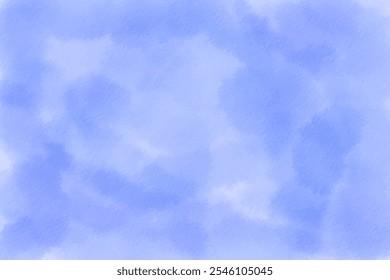 Blue watercolor abstract background vector. Watercolor paper texture.