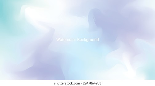 Blue Watercolor Abstract Background. Wallpaper. Vector Illustration