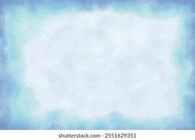 Blue Watercolor Background. Abstract Horizontal Blue. Space Background Illustration.