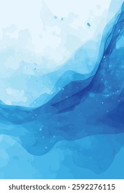 Blue Watercolor Background - Abstract Texture vector illustration