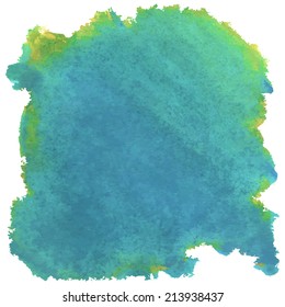 Blue watercolor background design with rough edges.