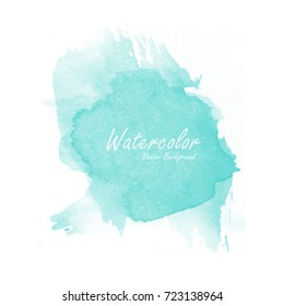 blue watercolor background template vector
