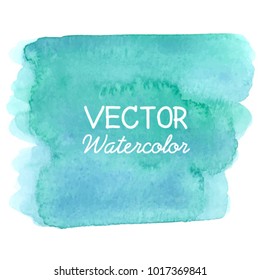 Blue watercolor Background. Vector