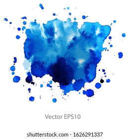 blue watercolor background. vector background