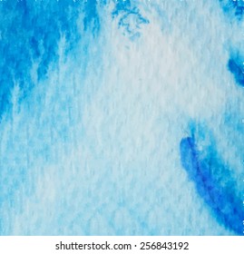 Blue watercolor background, vector.