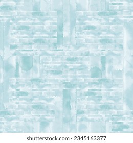 Blue watercolor background. Vector hand-drawn seamless stripes pattern. Simple texture. Abstract background  ideal for fabric, textile, wallpaper, apparel, wrapping paper.