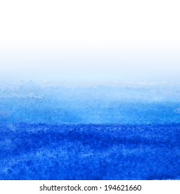 Blue Watercolor Background, Vector Illustration