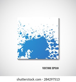 Blue watercolor background - Vector illustration.