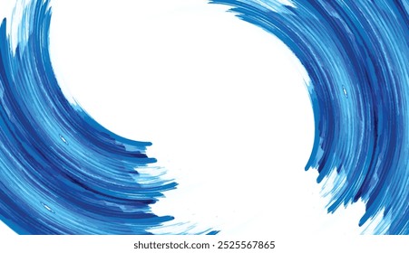 Blue watercolor background with wave form