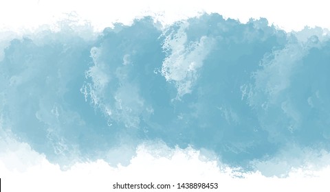 Blue watercolor background for your design, watercolor background concept, vector.
