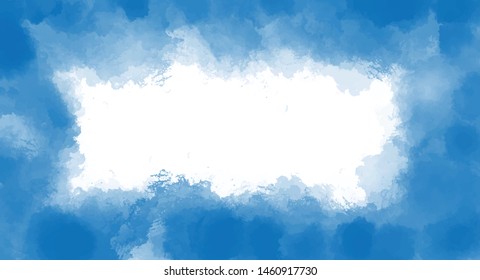 Blue watercolor background for your design, watercolor background concept, vector.
