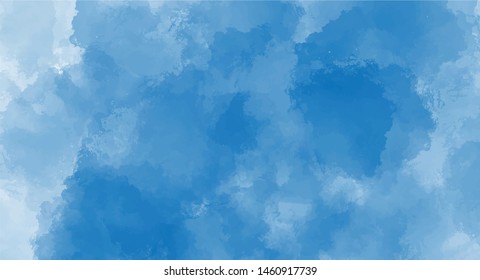 Blue watercolor background for your design, watercolor background concept, vector.
