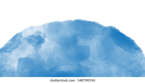 Blue watercolor background for your design, watercolor background concept, vector.
