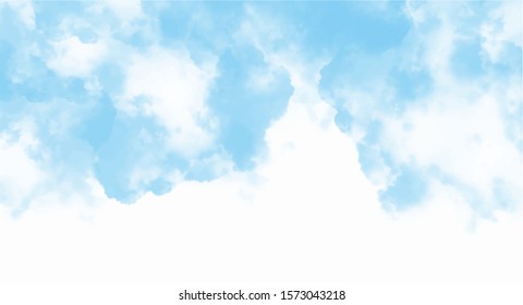 Blue watercolor background for your design, watercolor background concept, vector.
