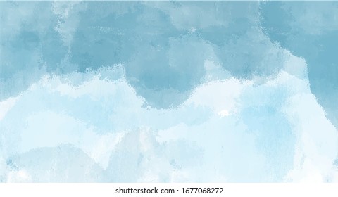 Blue watercolor background for your design, watercolor background concept, vector.
