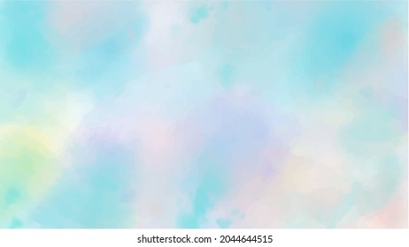 Blue watercolor background for your design, watercolor background concept, vector.