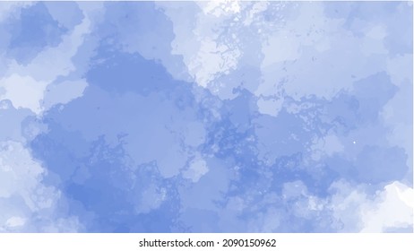 Blue watercolor background for your design, watercolor background concept, vector.