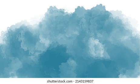 Blue watercolor background for your design, watercolor background concept, vector.