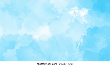 Blue watercolor background for your design, watercolor background concept, vector.