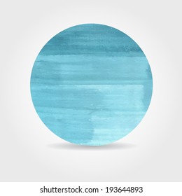 Blue watercolor banner. Vector element for your design.