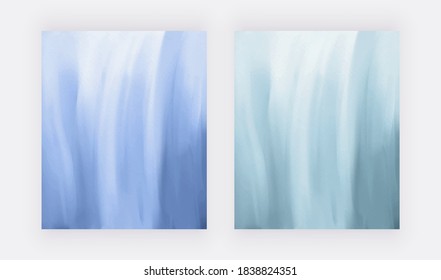 Blue watercolor brush stroke backgrounds. 