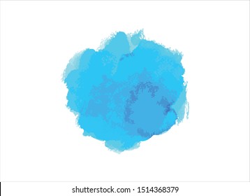 blue watercolor brush strokes background vector design element