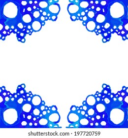 Blue watercolor bubbles