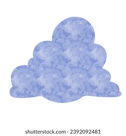 Nube de color azul. Gráficos vectoriales.