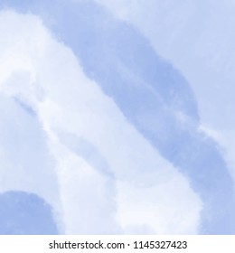 blue watercolor cloudscape pattern with blurred lines and circles, vector illustration