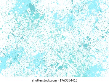 Blue watercolor drift painting. Splash color on white paper