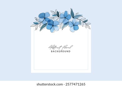 Blue watercolor floral frame. Beautiful blue watercolor flowers. wallpaper with blue watercolor flower blue and white watercolor flower art.