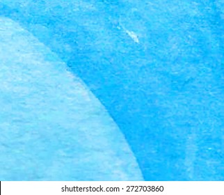 Blue watercolor hand drawn abstract vector paper texture background. Wet brush strokes painted illustration. Design sketch card for decoration, scrapbook, banner, poster, print, wallpaper, template 