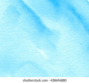 Blue watercolor hand drawn paper texture strokes vector banner. Abstract water color aquarelle brush paint card for greeting, invitation, wallpaper, template. Colorful sea wave drawing background
