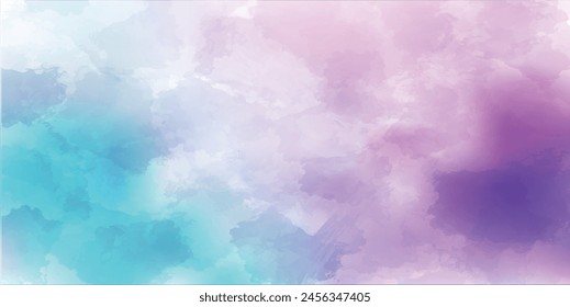 Blue Watercolor Japanese Pattern Background
